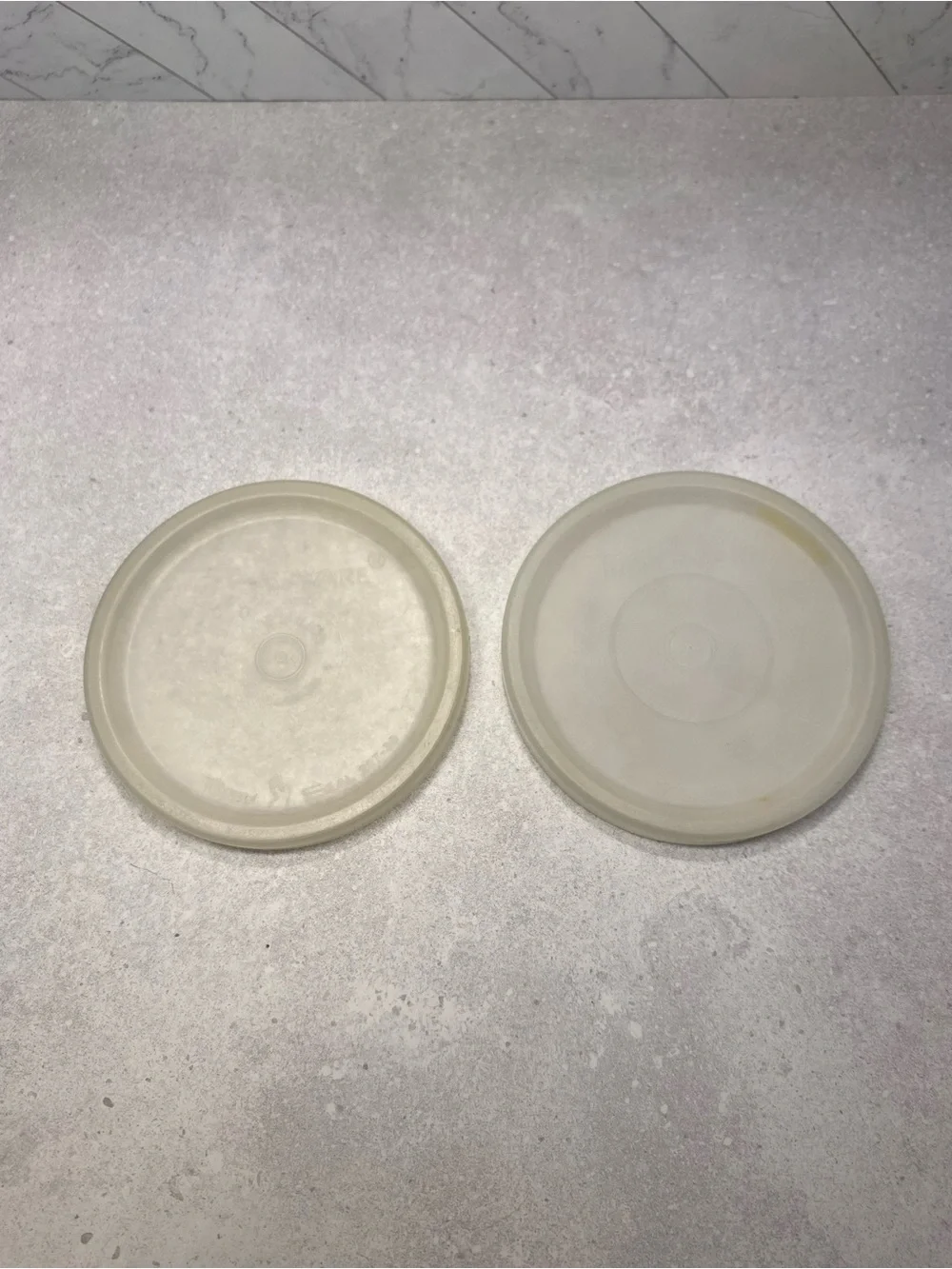 10 Translucent/Sheer/Clear Tupperware Round Replacement Lids  Various Sizes